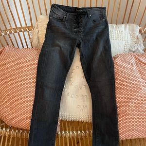 Black orchid lace up skinny jeans